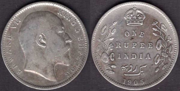 India. One Rupee 1905.  dy21662