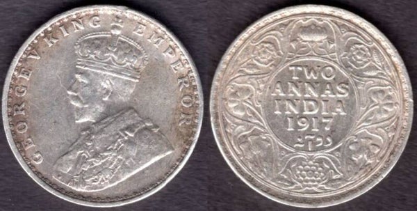 India. Two Annas 1917.  dy21686