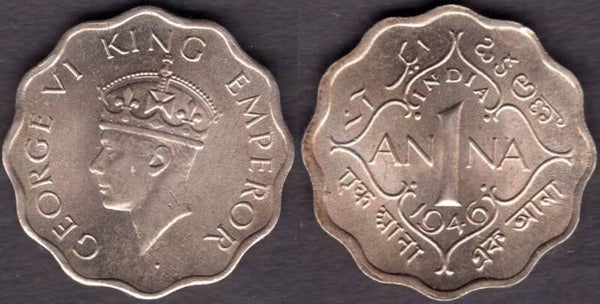 India. One Anna 1946.  dy21717