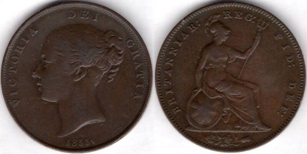 Victoria. Penny 1855       dy21753
