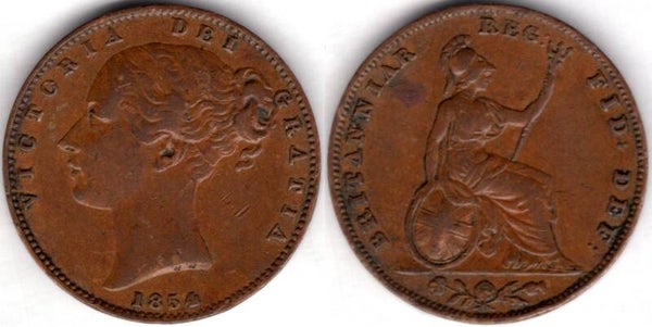 Victoria. Farthing 1854      dy21762