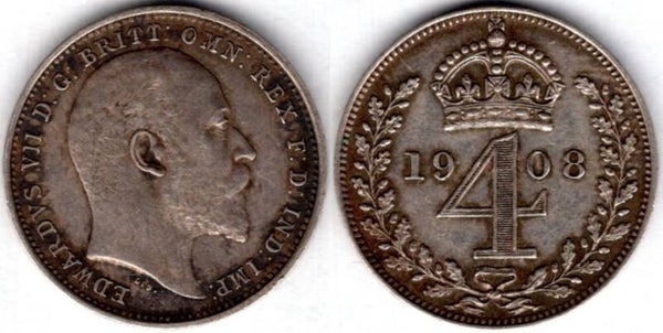 Edward VII. Fourpence 1908        dy21773
