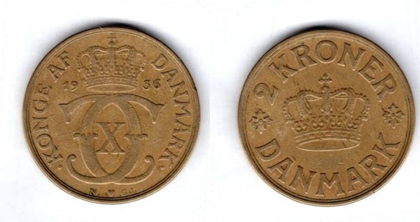 Denmark. Two Kroner 1936.    dy21810