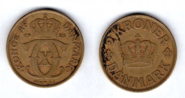 Denmark. Two Kroner 1926.    dy21811