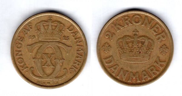 Denmark. Two Kroner 1925.   dy21812