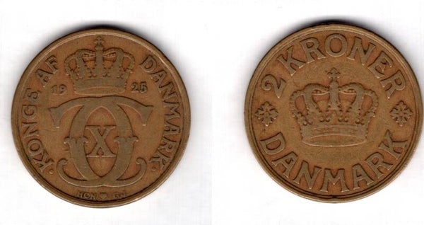 Denmark. Two Kroner 1925.   dy21813