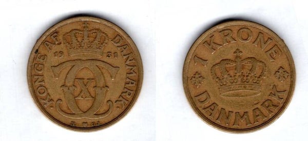 Denmark. One Kroner 1931.   dy21820