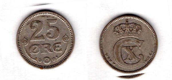 Denmark. 25 Ore 1913.   dy21826