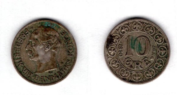 Denmark. 10 Ore 1910.   dy21827