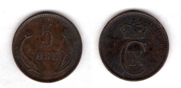 Denmark. 5 Ore 1884.   dy21830
