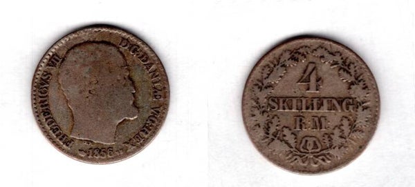 Denmark. 4 Skilling 1856.   dy21836