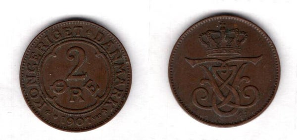 Denmark. Two Ore 1907.   dy21842