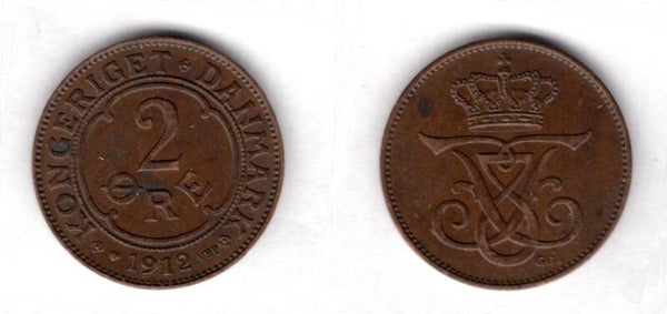 Denmark. Two Ore 1912.   dy21845