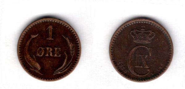 Denmark. One Ore 1879.   dy21846