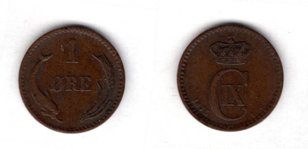 Denmark. One Ore 1875.   dy21850