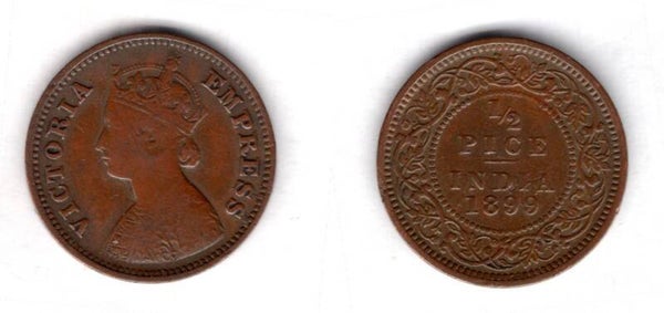 India. 1/2 Pice 1899.  dy21871