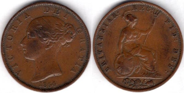 Victoria. Halfpenny 1854       dy21965