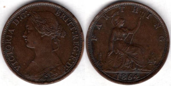 Victoria. Farthing 1864     dy21967