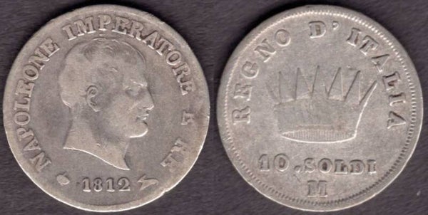 Italy. Ten Soldi 1812M.   dy22018