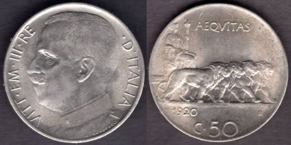 Italy. 50 Centesimi 1920.   dy22039
