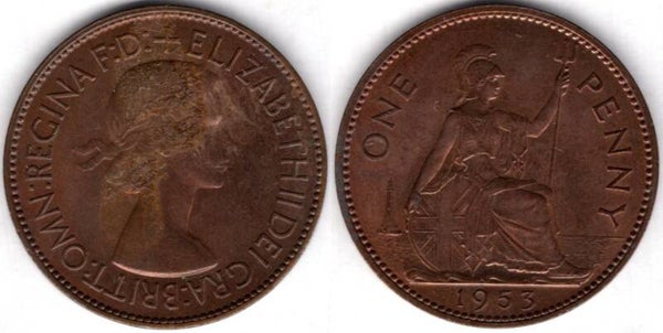 Elizabeth II. Penny 1953               DY22058