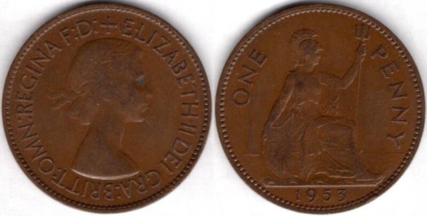 Elizabeth II. Penny 1953      dy22059