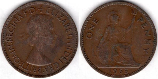 Elizabeth II. Penny 1953    dy22060
