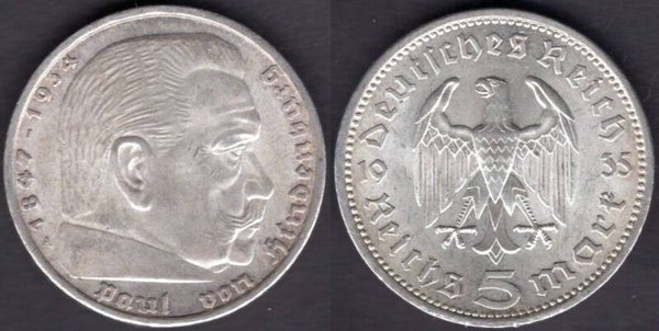 Germany. Five Mark 1935A.   dy22104