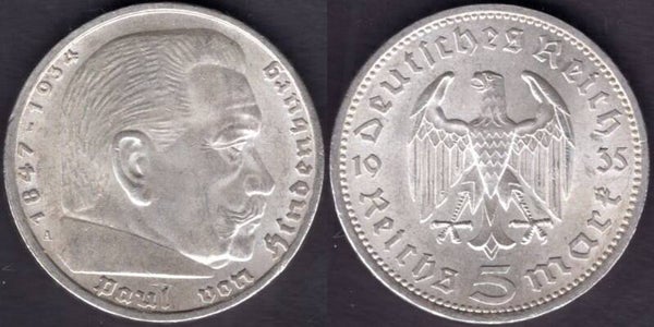 Germany. Five Mark 1935A.   dy22108