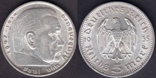 Germany. Five Mark 1935A.   dy22109