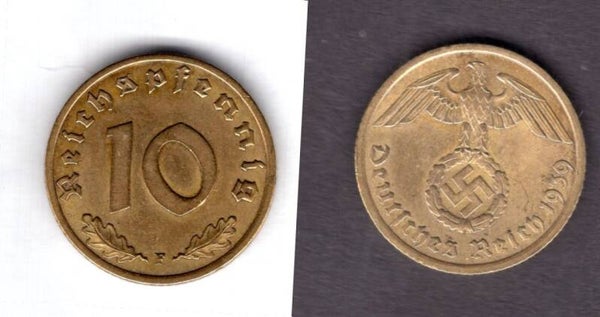 Germany. 10 Pfennig 1939F.   dy22116