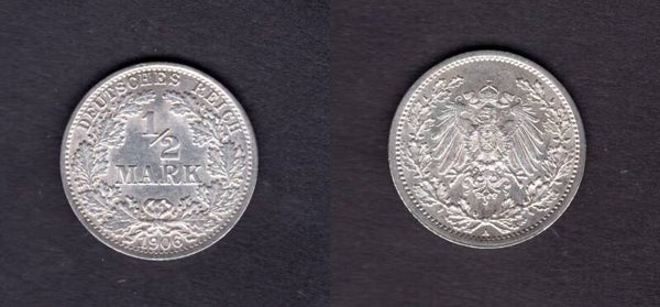 Germany. 1/2 Mark 1906A.   dy22124