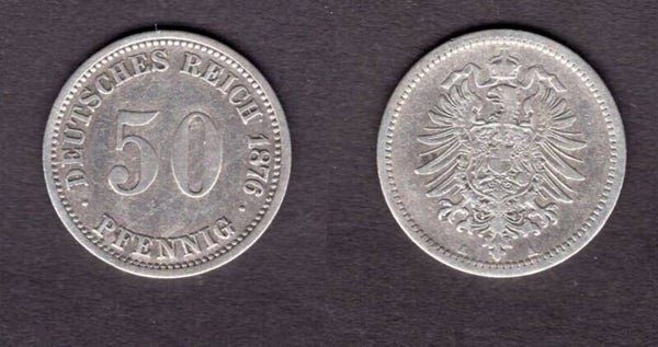 Germany. 50 Pfennig 1876A.   dy22126