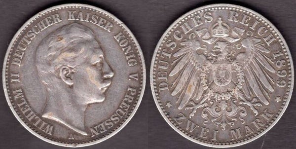 Prussia. Two Mark 1899A.   dy22148