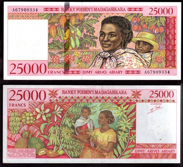 Madagascar. 25,000 Francs (1998) (WPM 82) GVF.   dy22160