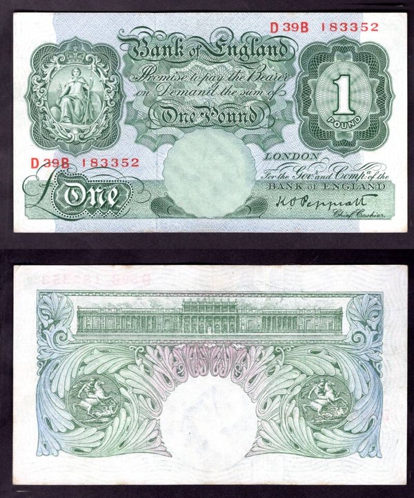Peppiatt. £1 (1948) D39B 183352 Crisp VF.   dy22166