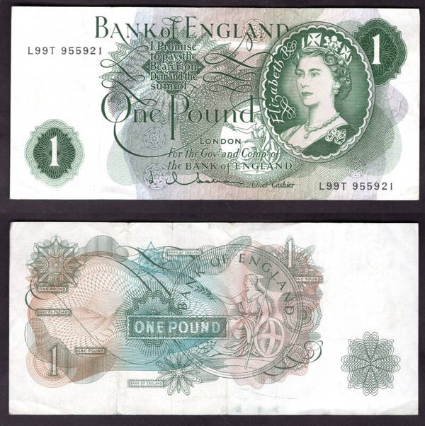 Hollom. £1 (1963) L99T 955921 Crisp F-VF.   dy22180