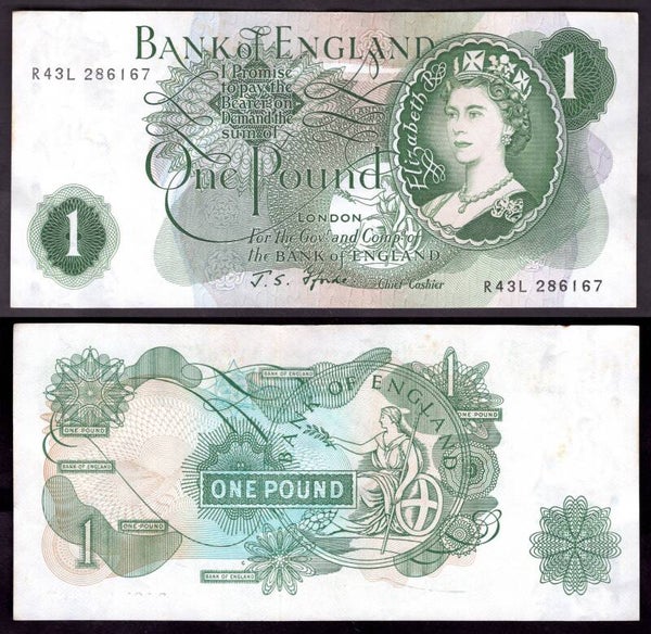 Fforde. £1 (1967) "G" reverse R43L 286167 GVF+.   dy22184