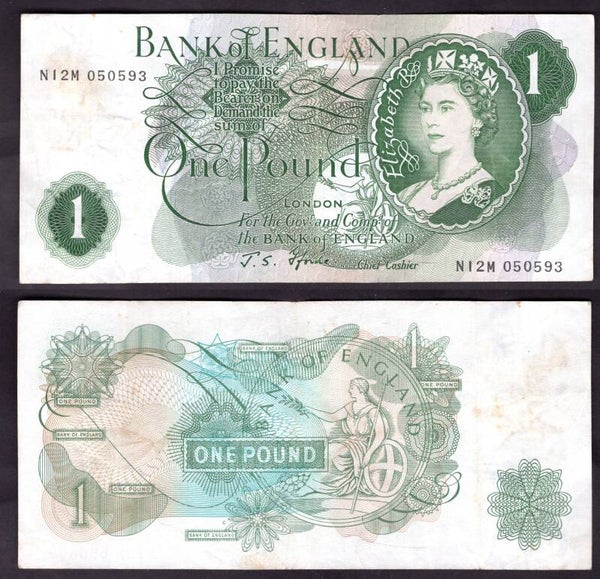 Fforde. £1 (1967) "G" reverse replacement N12M 050593 F-VF.   dy22185