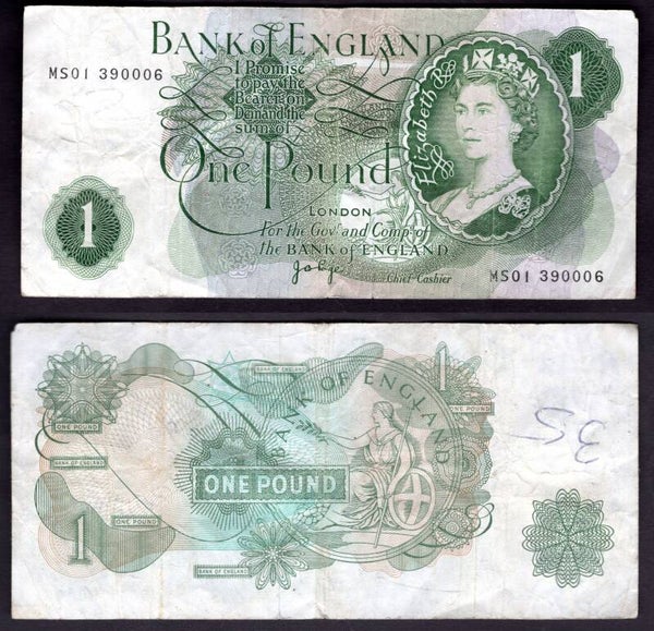 Page. £1 (1970) replacement  MS01 390006 NF.  dy22186