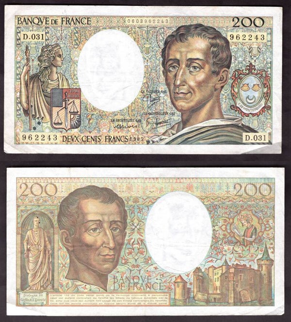 France. 200 Francs 1985 F-VF.    dy22192