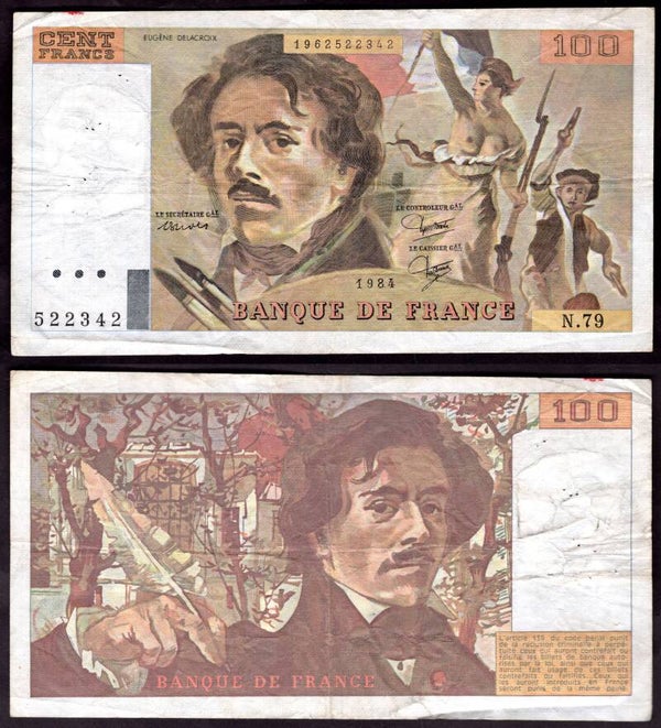 France. 100 Francs 1984   Fine.     dy22195