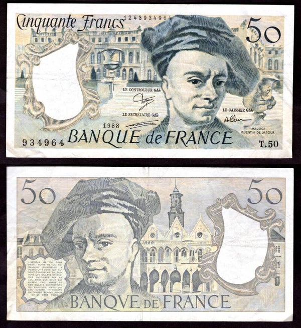 France. 50 Francs 1988 Crisp Good Fine.    dy22196