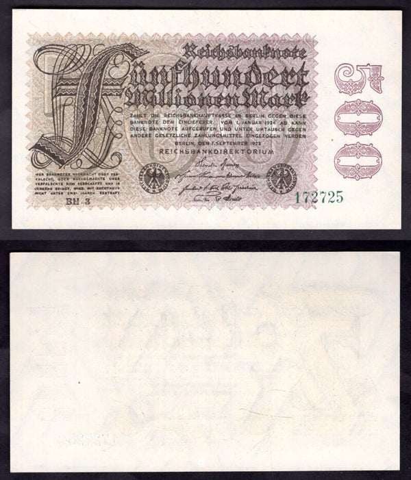 Germany. 500 Million Mark 1923 AU.  dy22208