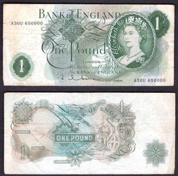 Hollom. £1 (1963) A30U 650000 Fine.   dy22234