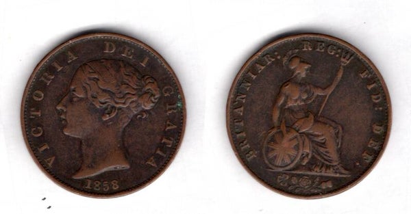 Victoria. Halfpenny 1858       dy22278