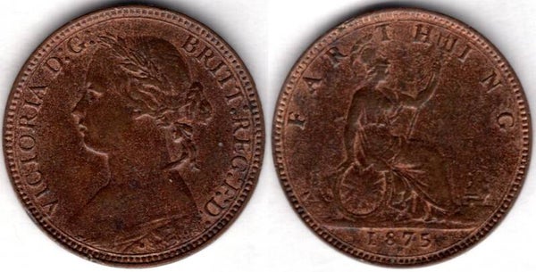 Victoria. Farthing 1875H        dy22282