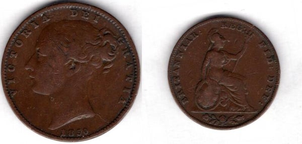Victoria. Farthing 1850     dy22283