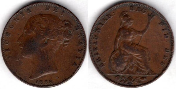 Victoria. Farthing 1838     dy22285