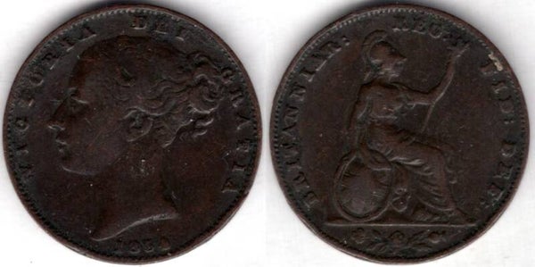 Victoria. Farthing 1854     dy22286